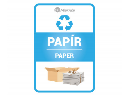 MATRICA PAPÍR - Szelektív hulladékgyűjtő matrica, PAPÍR - 
